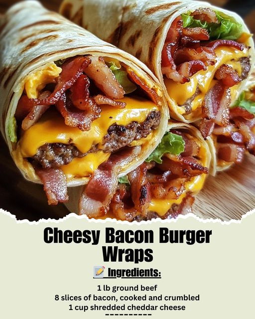  Cheesy Bacon Burger Wraps - a flavor-packed meal you can't resist! 